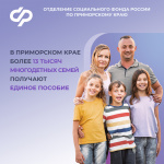 В Приморском крае более 13 тысяч многодетных семей получают единое пособие