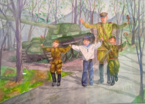 Накануне 9 мая в школе искусств открылась выставка, посвященная празднику Великой Победы
