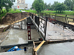 Выполнена большая часть работ по ремонту мостика через речку Дачную 