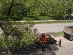 В Арсеньеве продолжается ремонт тротуара по четной стороне ул. Октябрьской 