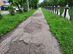 Начался ремонт тротуара по ул. Жуковского