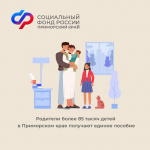 Родители более 85 тысяч детей в Приморском крае получают единое пособие 