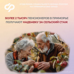В Приморском крае более двух тысяч пенсионеров получают надбавку за сельский стаж