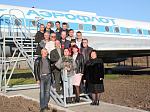 Участники реставрационных и благоустроительных работ в ДВ авиа музейно-выставочном центре, г. Арсеньев, октябрь 2020 года