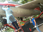 По традиции в канун Дня Воздушного флота России молодые арсеньевцы провели реставрацию истребителя МиГ-15, установленного возле колледжа ДВФУ
