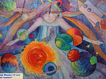 Ко Дню космонавтики в школе искусств оформлена выставка рисунков учащихся «Космические фантазии»