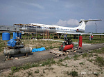 Продолжаются реставрационные работы на самолёте Ту-134