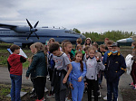 На площадке авиамузейного центра школьники 34-й школы г. Лесозаводска