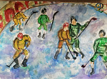 В школе искусств открыта выставка "Зимние виды спорта"