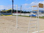 На территории спортивной школы «Юность» завершены работы по устройству площадки для пляжного волейбола