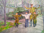 Накануне 9 мая в школе искусств открылась выставка, посвященная празднику Великой Победы