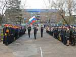 Государственный гимн России прозвучал сегодня утром в школах города 