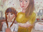 Выставка рисунков «Наши милые мамы» оформлена в Детской школе искусств 