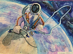 Юные художники рисуют космос
