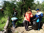 Акцию по очистке от мусора берегов речки Дачной провели педагоги и воспитанники отделения экологии и туризма Центра внешкольной работы 