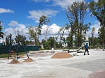 В парке «Аскольд» началась установка еще одной детской площадки